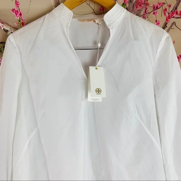 NEW Tory Burch White Sophie Bell Frill Sleeve Blouse - Picture 4 of 11